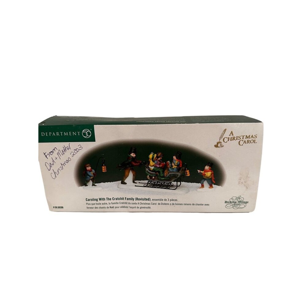 Department 56 Disney Christmas Carol Cratchit Family Figurine Set